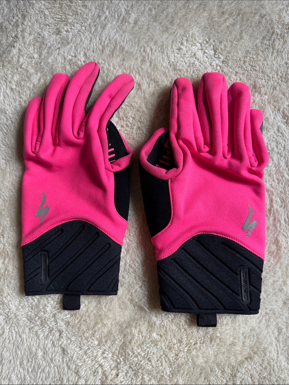 Specialized Hot Pink and Black Cycling Gloves